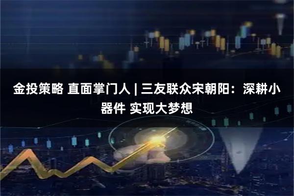 金投策略 直面掌门人 | 三友联众宋朝阳：深耕小器件 实现大梦想
