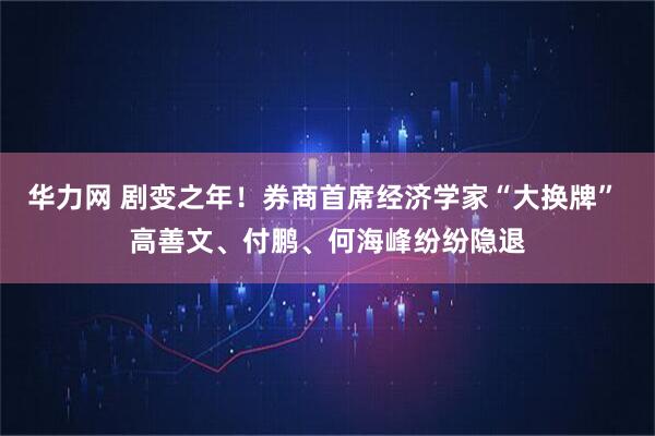 华力网 剧变之年!券商首席经济学家“大换牌” 高善文、付鹏、何海峰纷纷隐退